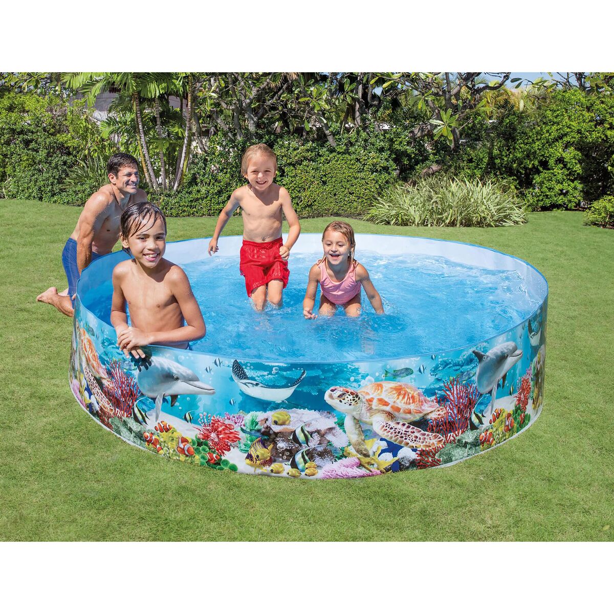 Intex Coral Reef Hard Kiddie Pool Multicolor 204 Liter Pools